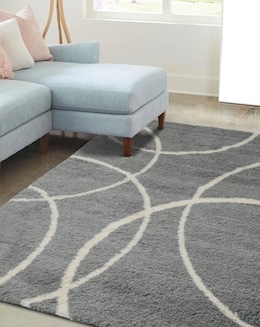 Snug Shaggy Circles Cosy Rug - Image