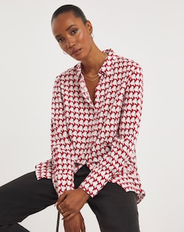 Dipped Back Viscose Shirt - Image