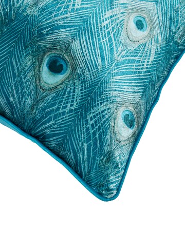 Velvet Peacock Cushion