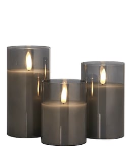 Set of 3 Smoked LED Candles - Image