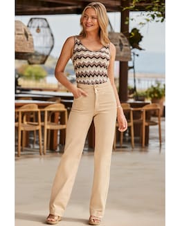 Sosandar Contour Wide Leg Jean