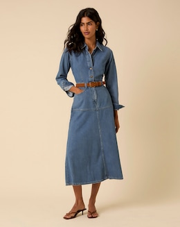 Nobody's Child Lee Denim Midi Dress - Image