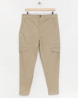 Cotton Tapered Cargo Trouser - Image