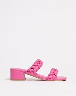 Plaited Low Heeled Sandals Ex Wide - Image