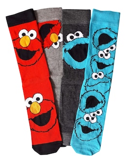 Cookie Elmo 4pk Socks - Image