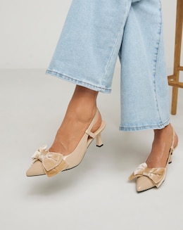 Oversized Bow Pointy Court Shoe Wide - Image