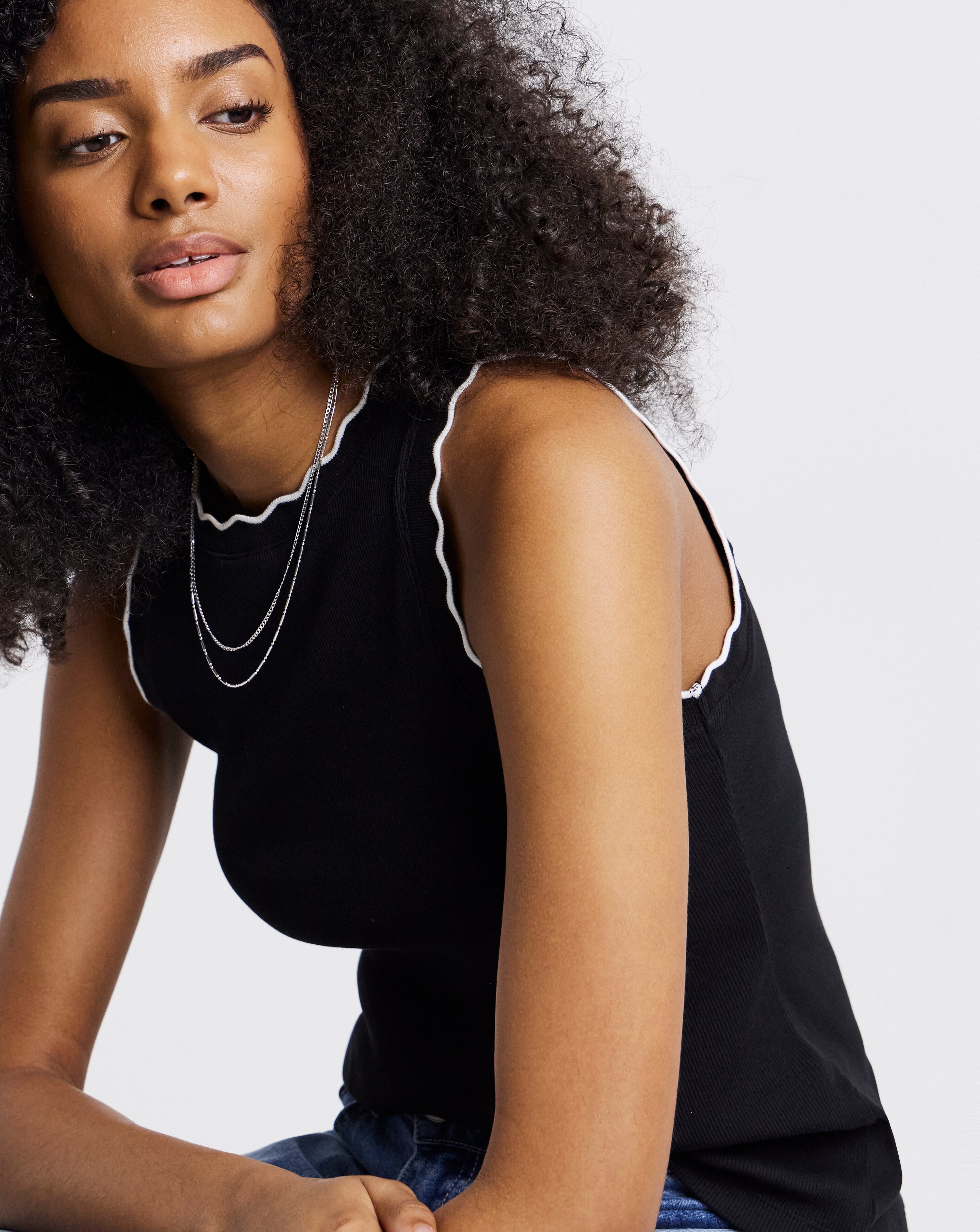 Green English Garden Embroidered Tank Top | JD Williams