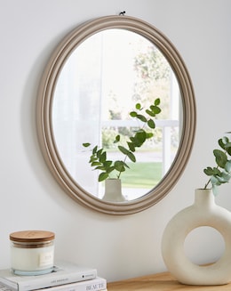 Round Grey Wall Mirror - Image