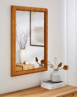 Twisted Wood Wall Mirror - Image