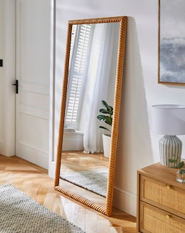 Twisted Wood Leaner Mirror - Image