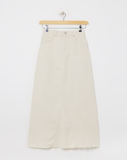 Ecru A Line Maxi Skirt - Image