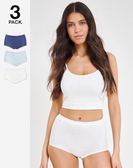 Sloggi 3Pk Basic Maxi Knicker Blue Multi - Image