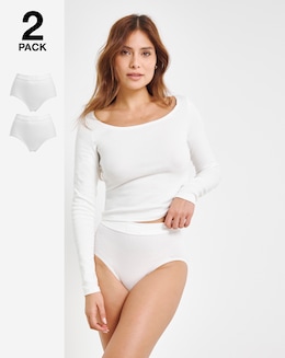 Sloggi 2Pk Comfort Maxi Knicker White - Image