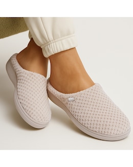 Totes Ladies Popcorn Terry Mule Slippers