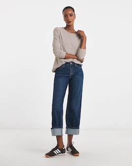 Turn Up Straight Leg Jean - Image