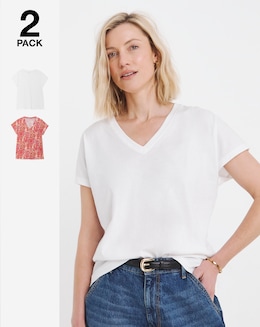 2 Pack V Neck T-Shirt - Image
