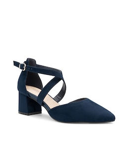 Paradox London Ffion Wide E Fit Block Heel Courts