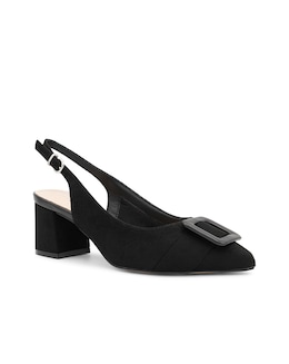 Paradox London Fiona Wide E Fit Block Heel Courts