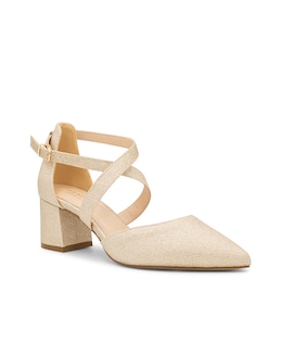 Paradox London Farrah Wide E Fit Block Heel Courts