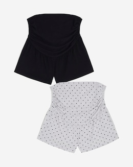 Pretty Secrets 2 Pack Maternity Shorts - Image