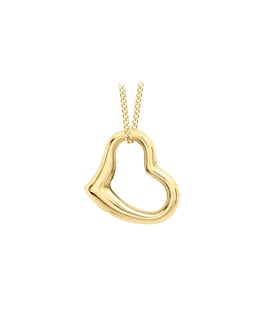 9Ct Gold Floating Open Heart Necklace