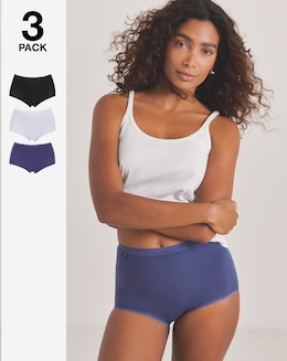 Sloggi 3Pk Basic Maxi Briefs Lilac Multi - Image