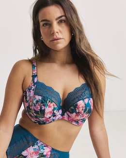 Elomi Lucie Plunge Wired Bra Floral - Image