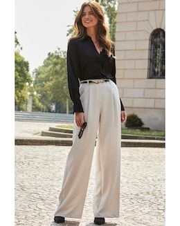 Sosandar Front Wide Leg Trouser