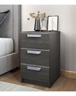 Lugo Assembled 3 Drawer Bedside Table - Image