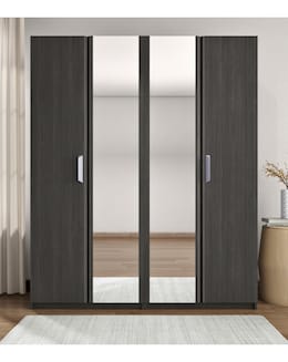 Lugo 4 Door Wardrobe with Mirror - Image