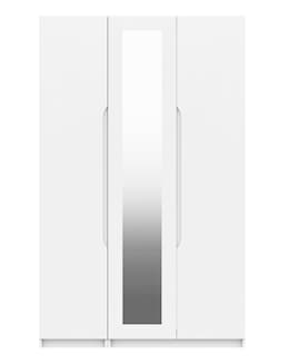 Sorrento High Gloss 3 Door Wardrobe with Mirror
