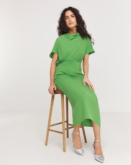 Joanna Hope Draped Midi Dress - Image