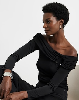 Joanna Hope Jersey Bardot Top - Image