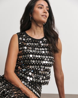 Joanna Hope Sequin Shell Top - Image