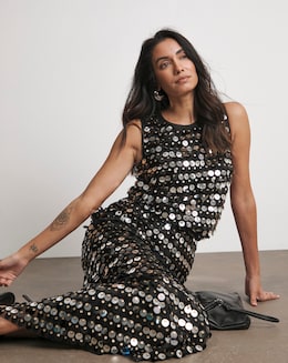 Joanna Hope Sequin Column Skirt - Image