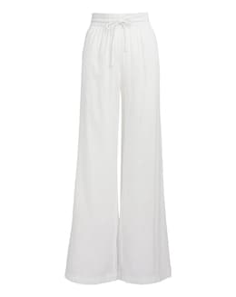 Linen Wide Leg Trousers - Image