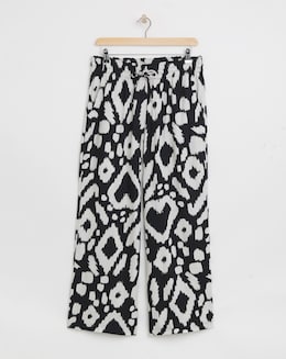 Linen Wide Leg Trousers - Image