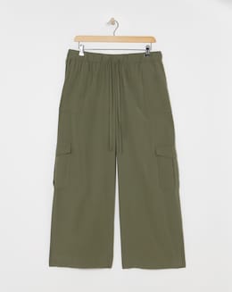 Drawcord Waist Utility Wide Leg Trouser - Image