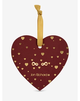 Jon Richard 18K Gold Plated Pave Infinity Earrings - Hanging Heart