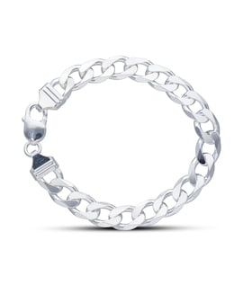 Sterling Silver 1oz 8.5Inch Curb Bracelet
