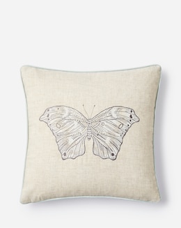 Embroidered Butterfly Cushion