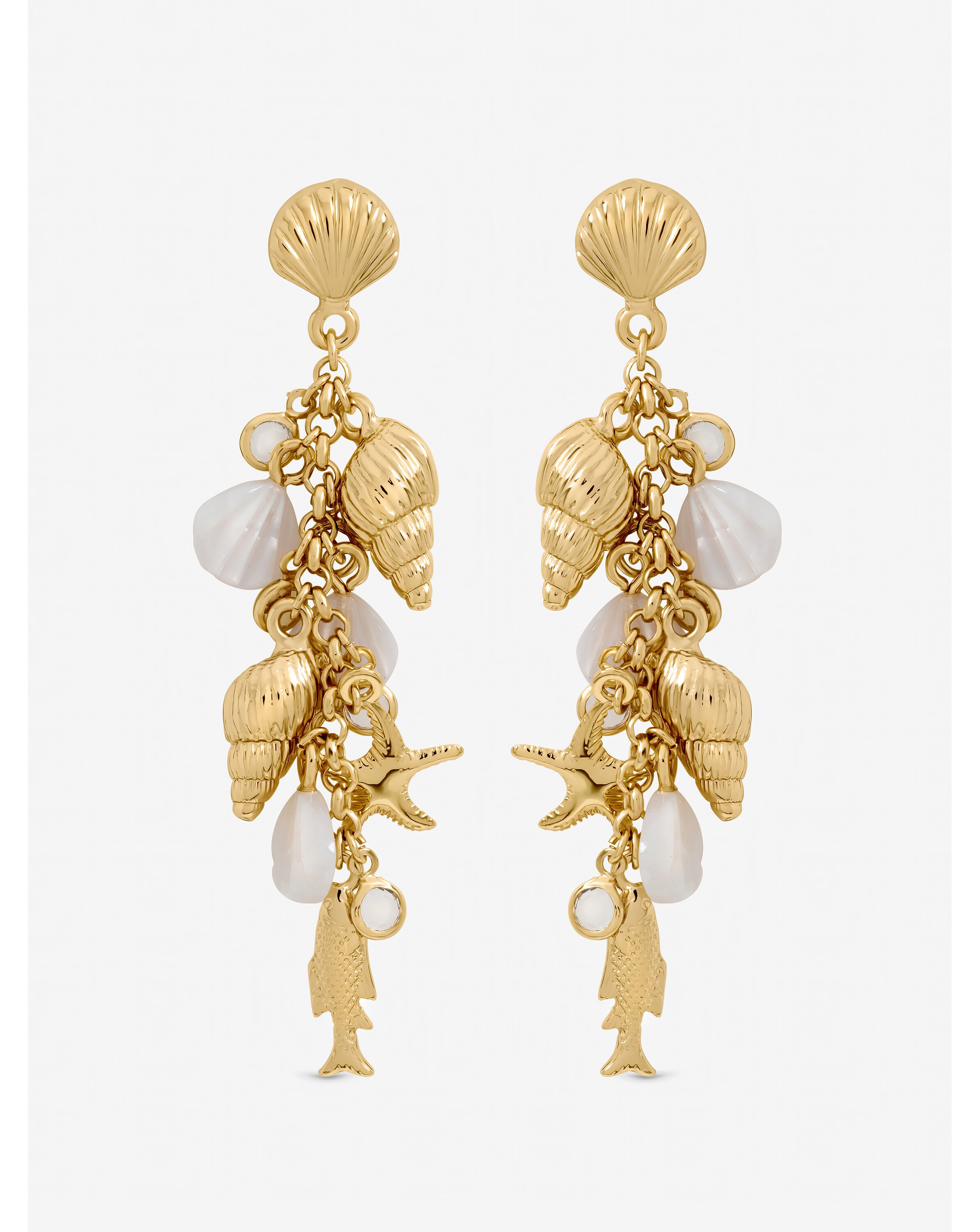 Inicho Inicio Gold Plated Heart Charm Earrings - Gift Pouch | JD Williams