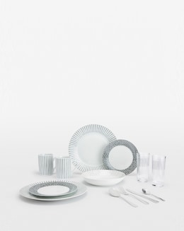 Waterside 36 Piece Grey Starter Dinner Set