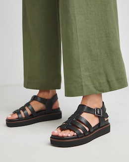 Leather Fisherman Sandal Wide Fit - Image