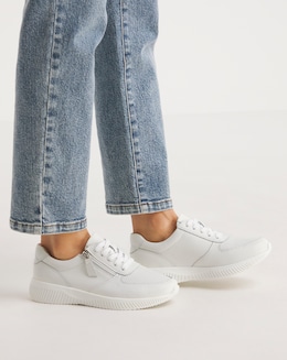 Lace Up Side Zip Trainers E Fit - Image