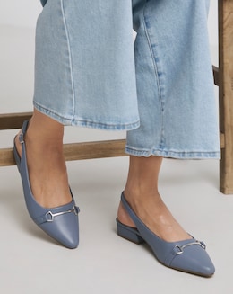 Slingback Shoe with Trim Detail Ex Wide - Image