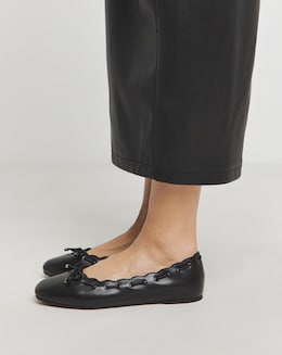 Scalloped Edge Ballerina Wide Fit - Image