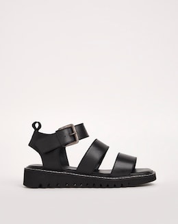 Leather Chunky Sandals EEE Fit - Image