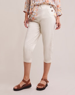 Julipa Button Side Crop Trouser - Image