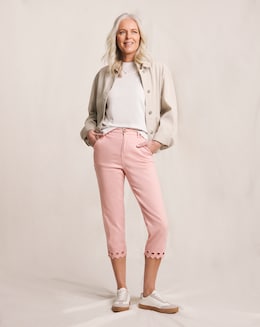 Julipa Embroidered Cropped Trouser - Image
